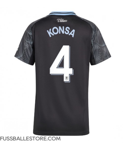 Günstige Aston Villa Ezri Konsa #4 Auswärtstrikot Damen 2025-26 Kurzarm Günstige Aston Villa Ezri Konsa #4 Auswärtstrikot Damen 2025-26 Kurzarm